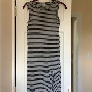 Black and grey stripped dress